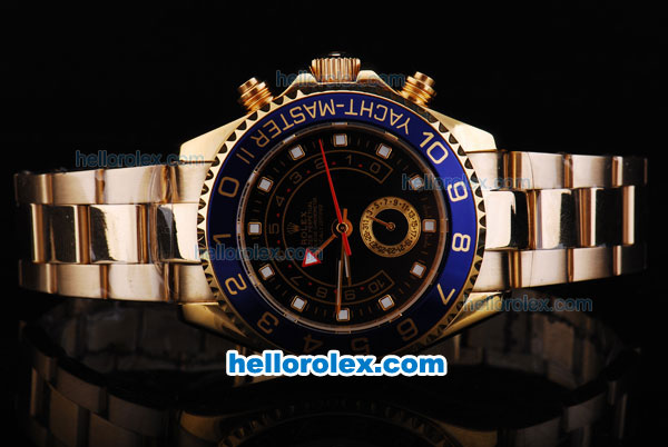Rolex Yacht Master II Oyster Perpetual Chronometer Automatic with Black Dial-Blue Bezel - Click Image to Close